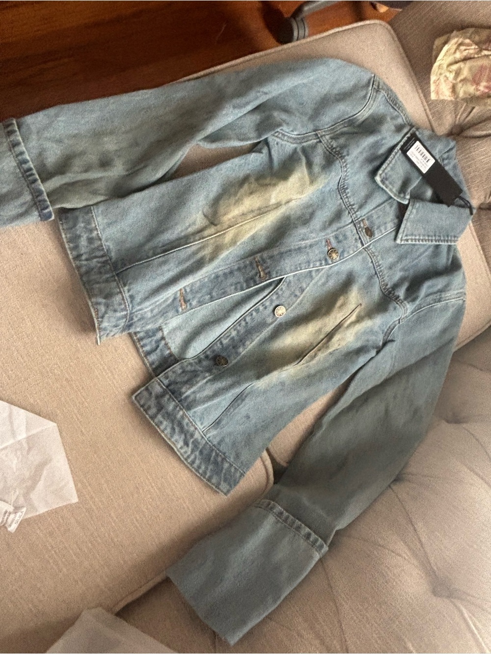 Lioness Washed Light Blue Denim Jacket